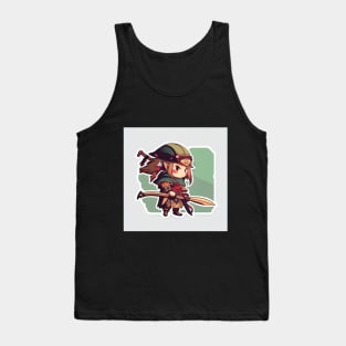 Anime Samurai Elf Tank Top